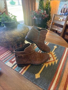 Brown Suede Ankle Boots